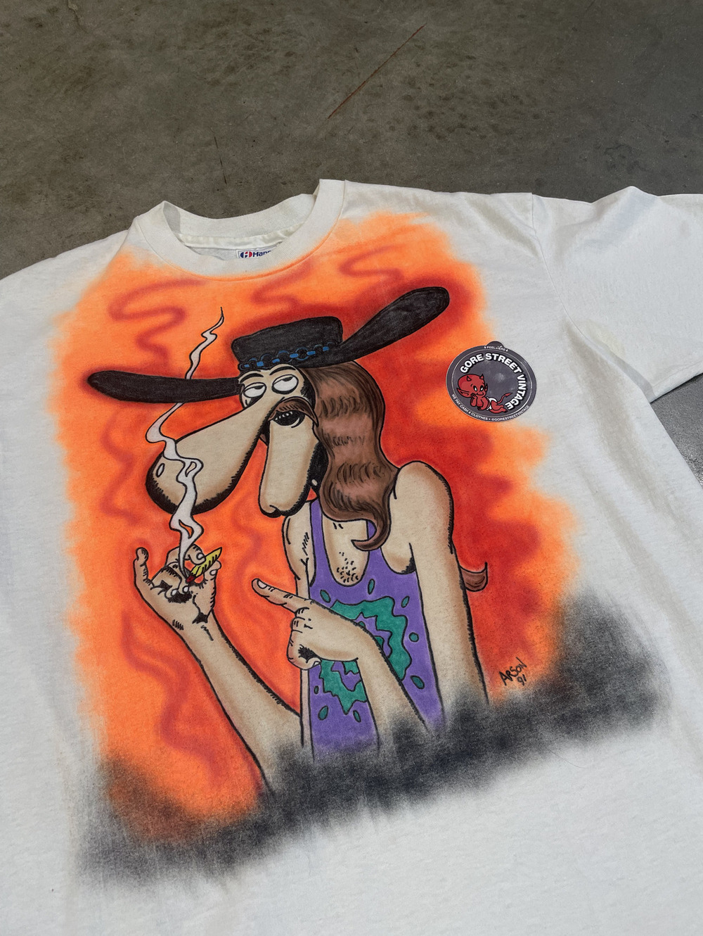 Vintage 80s Airbrush Fabulous Freak Brothers Tee XL 22x30